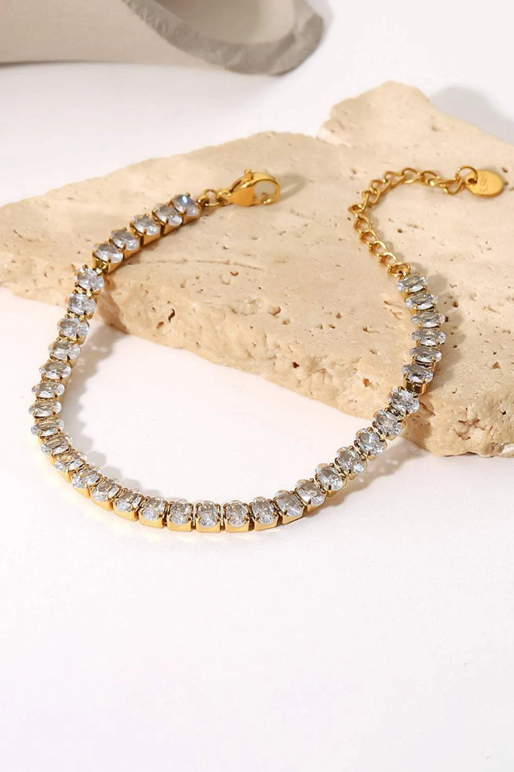 Inlaid Zircon 18K Gold Plated Bracelet Bracelets - Tophatter Daily Deals